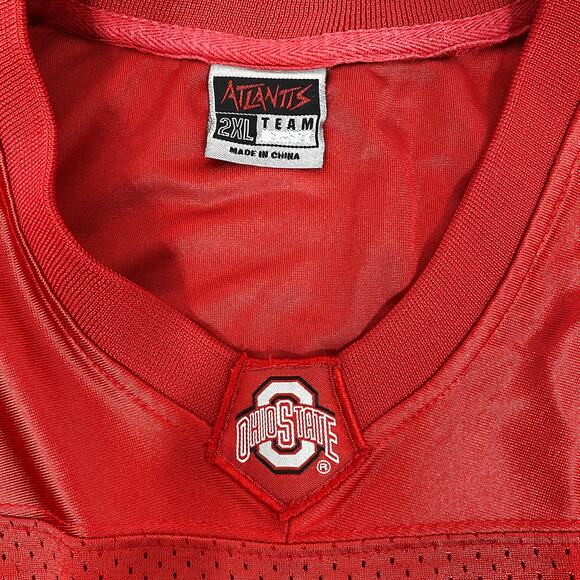 Ohio State Football Jersey 2XL Men’s Adult Buckeyes Red #10 Atlantis Distressed - Picture 8 of 9